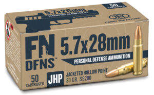 FN DFNS 5.7x28mm 30gr JHP Personal Defense Ammunition