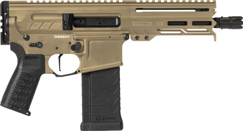 CMMG Dissent MK4 5.7x28mm Pistol - 6.5" Barrel, 32RD, Tan - Image 2