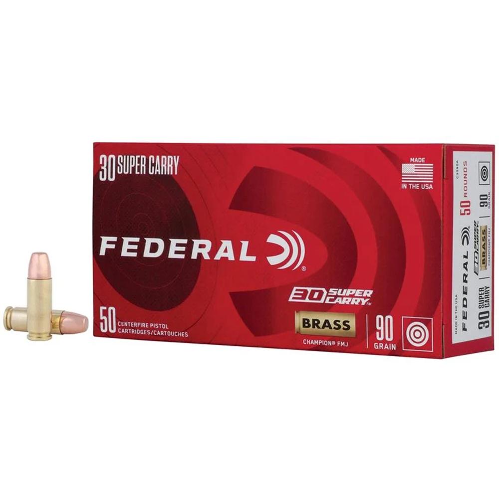 Federal Champion 30 Super Carry Handgun Ammunition - 90gr FMJ