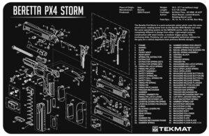 TekMat Beretta Px4 Storm Cleaning Mat - 11"x17" Diagram