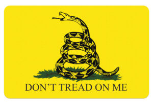 TekMat Gadsden Flag Cleaning Mat - 11"x17" Black/Yellow