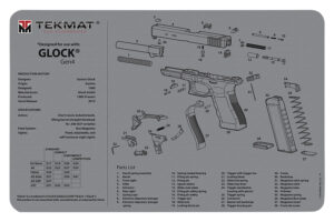 TekMat Glock Gen 4 Cleaning Mat - Gray Rubber 11"x17"