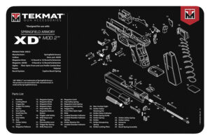 TekMat XD MOD 2 Cleaning Mat - Black/White Rubber 11"x17"