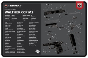 TekMat Walther CCP M2 Cleaning Mat - 11"x17" Diagram