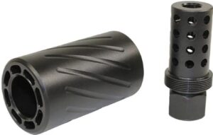 Guntec AR 300 Blackout Muzzle Comp & QD Blast Shield