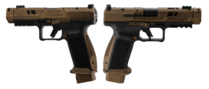 Canik TTI Combat Topo Engraved 9mm Pistol - Bronze/Black