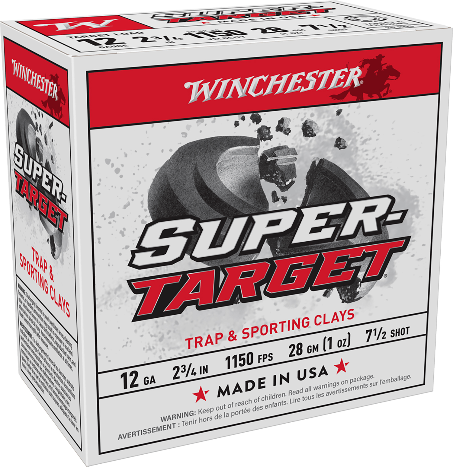 Winchester Super-Target 12 Gauge Shotshells - #7.5 Shot