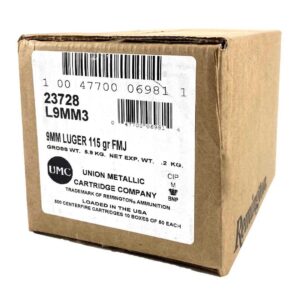 Remington UMC 9mm Luger Handgun Ammunition - 115 gr FMJ