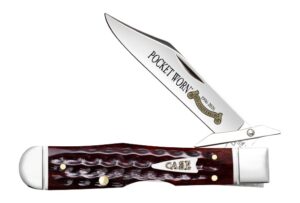 Case 55236 Cheetah Cub Pocket Knife - Worn Mahogany Bone