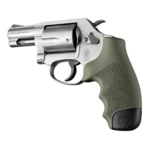 Hogue Overmolded Rubber Grip for S&W J-Frame Revolvers - OD Green