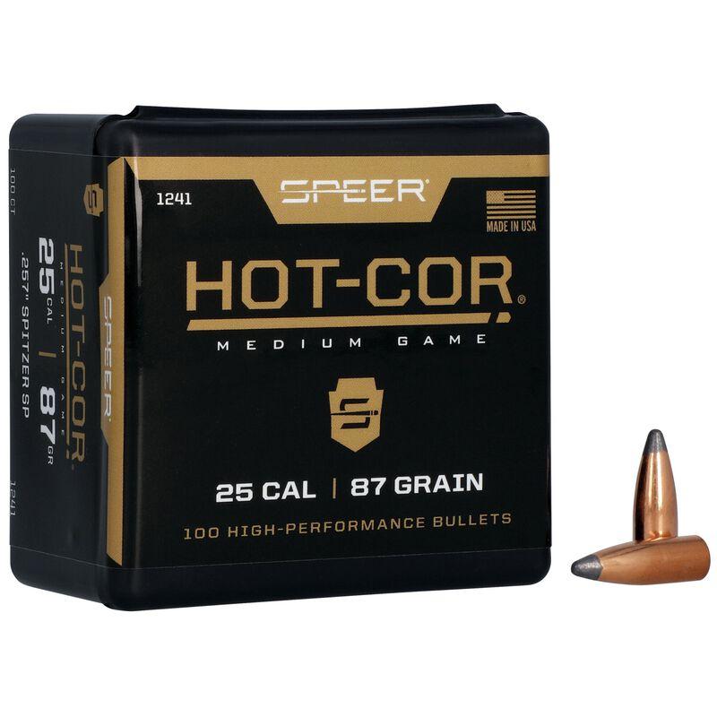 Speer Hot-Cor .25 Cal 87 gr Rifle Bullets - 100 Count
