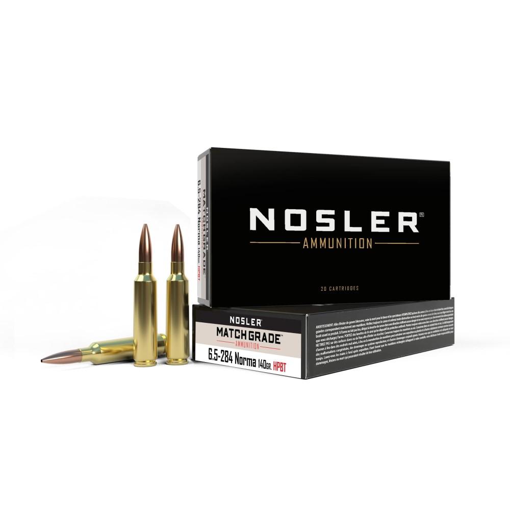 Nosler Match Grade 6.5x284 Norma Rifle Ammunition 140 gr HPBT