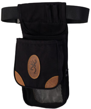 Browning Lona Deluxe Shell Pouch - Black/Brown Canvas