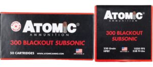 Atomic .300 AAC Blackout 220GR Sub HPBT Ammunition - 50RD