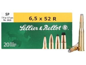 Sellier & Bellot 6.5x52R Rifle Ammunition - 117 gr SP