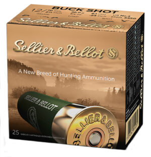 Sellier & Bellot 12 Gauge 2.75" #4 Buck Shot - 25 Rounds