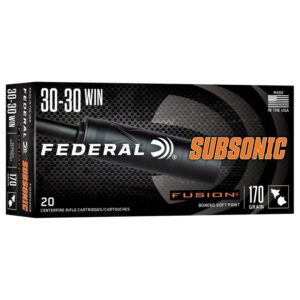 Federal Fusion Subsonic .30-30 Win Rifle Ammunition 170gr