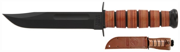 KA-BAR Fighting/Utility Knife - 7" Fixed Blade with Leather Sheath