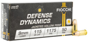 Fiocchi 9APHP Defense Dynamics 9mm Luger 115gr JHP