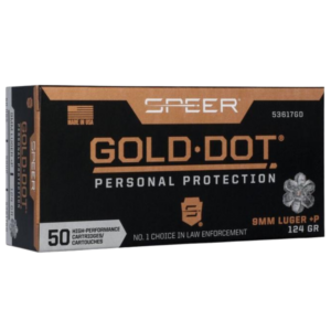 Speer 9mm +P 124 Grain Gold Dot HP Ammunition