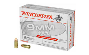 Winchester USA 9MM 115GR FMJ Ammunition - 200 Count