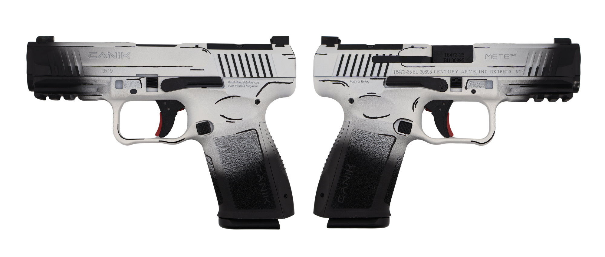 Canik Mete SF One Series Doodle 9mm Pistol - White/Black