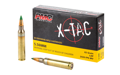 PMC XTAC 556 NATO 62GR Green Tip Ammo - 20 Rounds