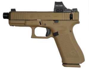 GLOCK 45V Shark Puppy FDE 9MM Handgun with Holosun 407C Optic