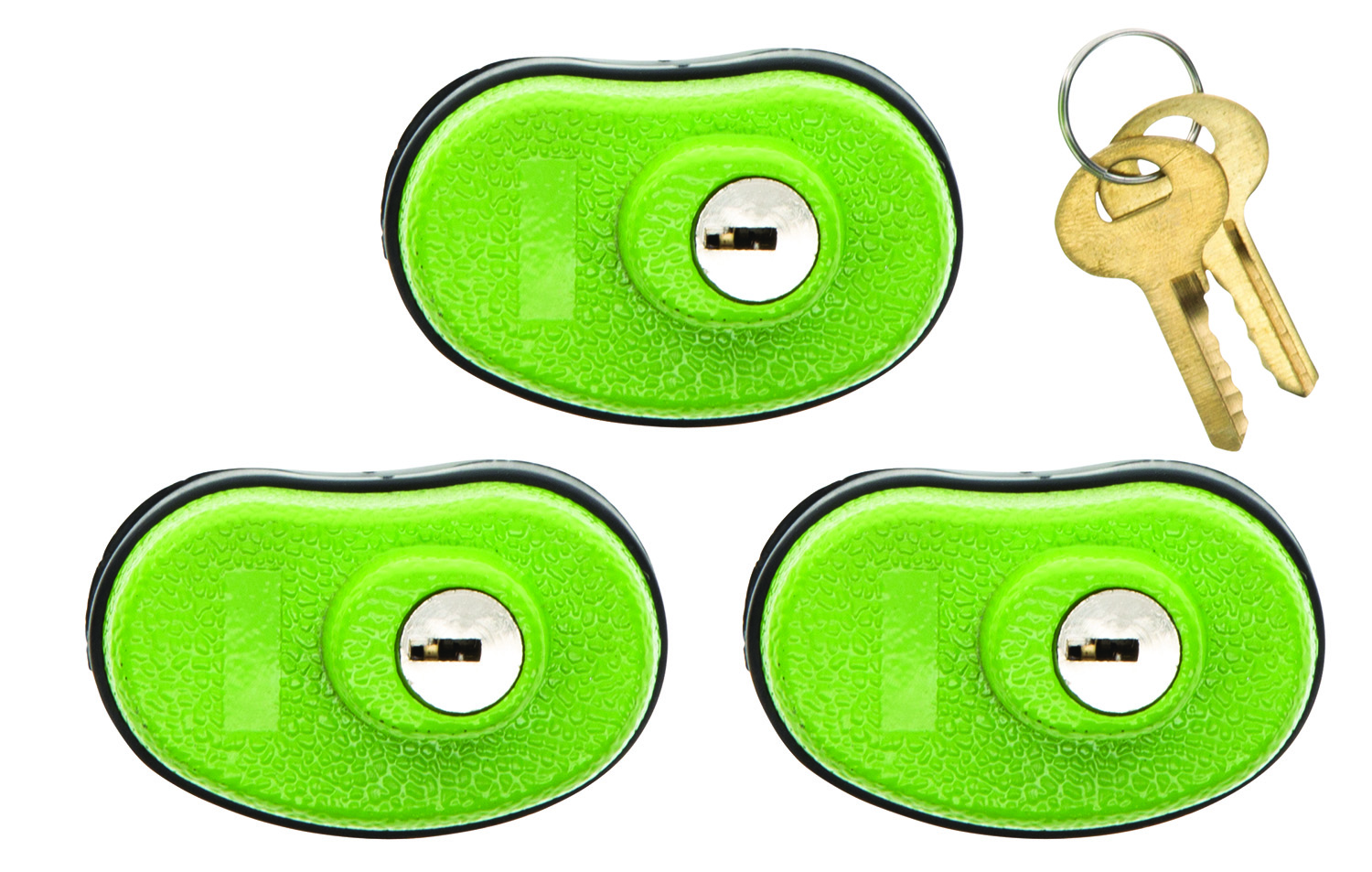 Lockdown Keyed Trigger Lock - 3 Pack Green Rubber