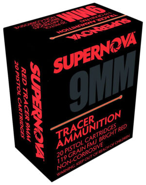 Supernova 9mm Luger Red Tracer FMJ - 20 Rounds