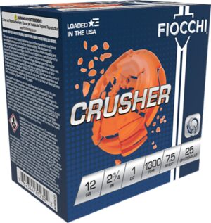 Fiocchi 12G Crusher 2.75" #7.5 Shotgun Shells - 25 Count