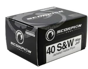 SCORPION 40 S&W 180GR JHP Handgun Ammunition - 20RD