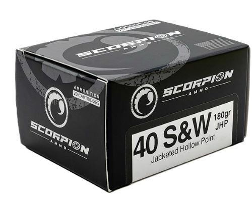 SCORPION 40 S&W 180GR JHP Handgun Ammunition - 20RD