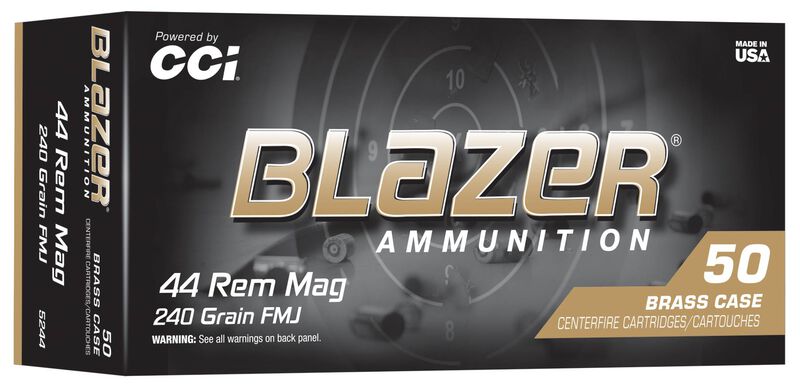 CCI Blazer Brass .44 Magnum 240GR FMJ Handgun Ammo - 50 Rounds