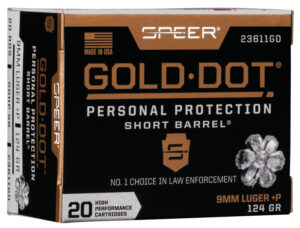 Speer Gold Dot 9mm Luger+P 124gr Hollow Point Ammo