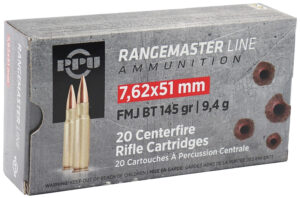 PPU PPRM762 Rangemaster 7.62x51mm NATO FMJBT Ammo