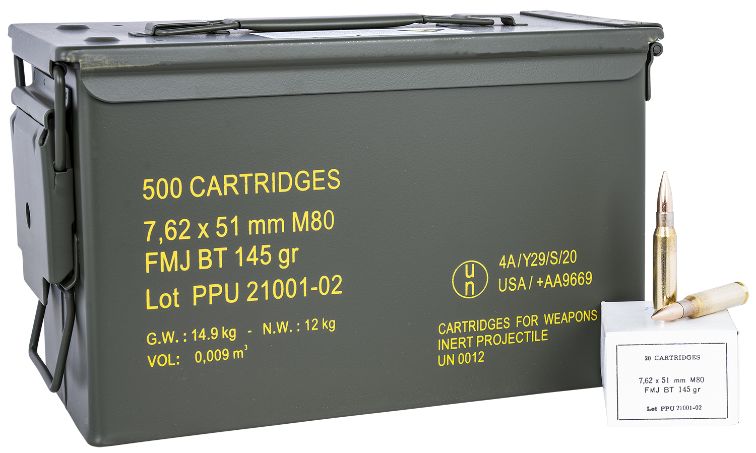 PPU PPRM762M Rangemaster 7.62x51mm NATO Ammo - 500rds