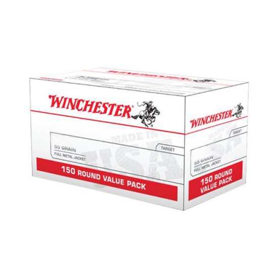Winchester .223 Remington 55gr FMJ Ammo - 150 Rounds