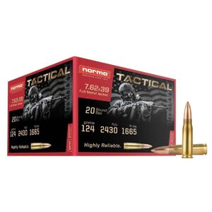 Norma 7.62x39 Range & Training Rifle Ammunition - 124gr FMJ