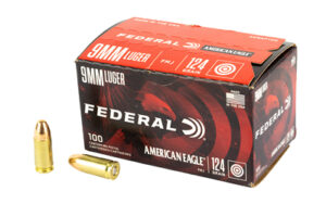 Federal American Eagle 9mm 124gr FMJ - 100 Rounds
