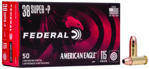 Federal AE38S3 American Eagle .38 Super +P 115gr JHP Ammo