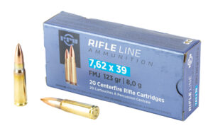 PPU 7.62x39 FMJ 123GR Rifle Ammunition - 20 Rounds