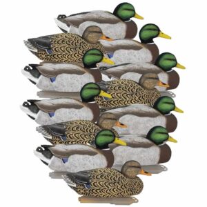 Higdon Legacy Mag Mallard Flocked Head Duck Decoys - 6 Pack