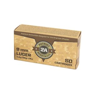 Patriot Sports 9mm Luger Brass Case Handgun Ammunition