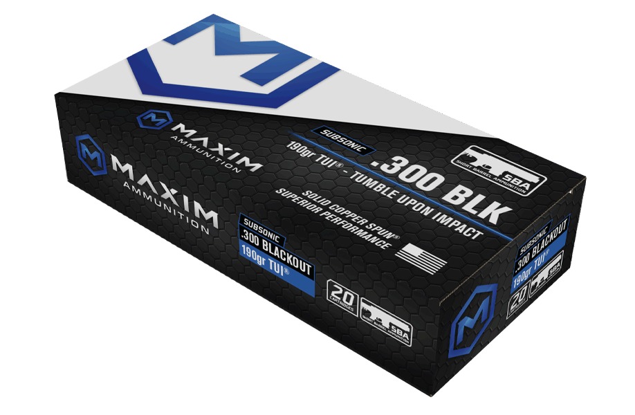 MAXIM MXM-49005 .300 Blackout 190GR TUI SBA Rifle Ammunition