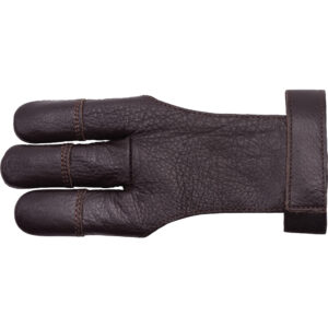 30-06 CowHide Leather Shooting Glove - Brown 3 Finger Large