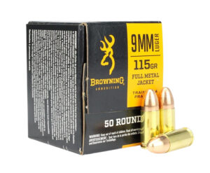 Browning 9mm Luger Ammo 115gr Full Metal Jacket - 50 Rounds