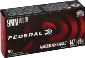 Federal AE 9mm Luger 147GR FMJ-FP Handgun Ammunition