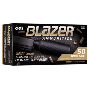CCI Blazer Brass Clean-Fire 9mm Suppressor Ammunition