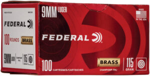 Federal Champion 9mm 115GR FMJ Handgun Ammunition - 100 Rounds